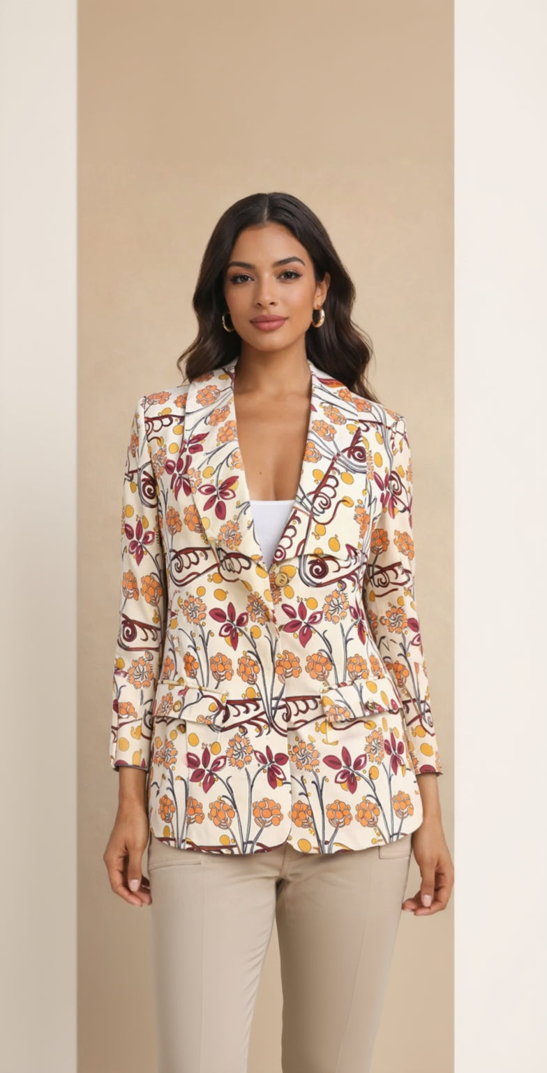 Arizona Floral Print Blazer – DEEBA'S