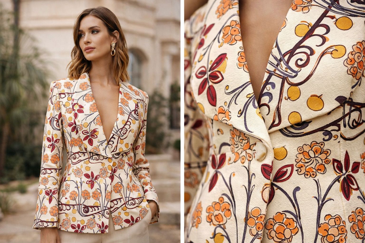 Arizona Floral Print Blazer – DEEBA'S
