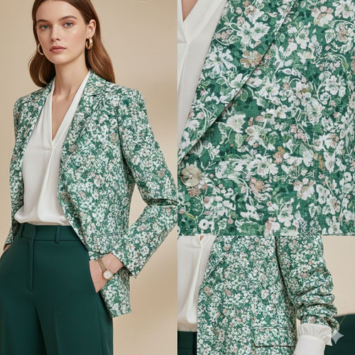 Emerald Garden Floral Blazer – DEEBA'S