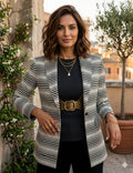 Monochrome Stripe Blazer